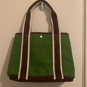 Small Green Canvas J.Crew tote Bag